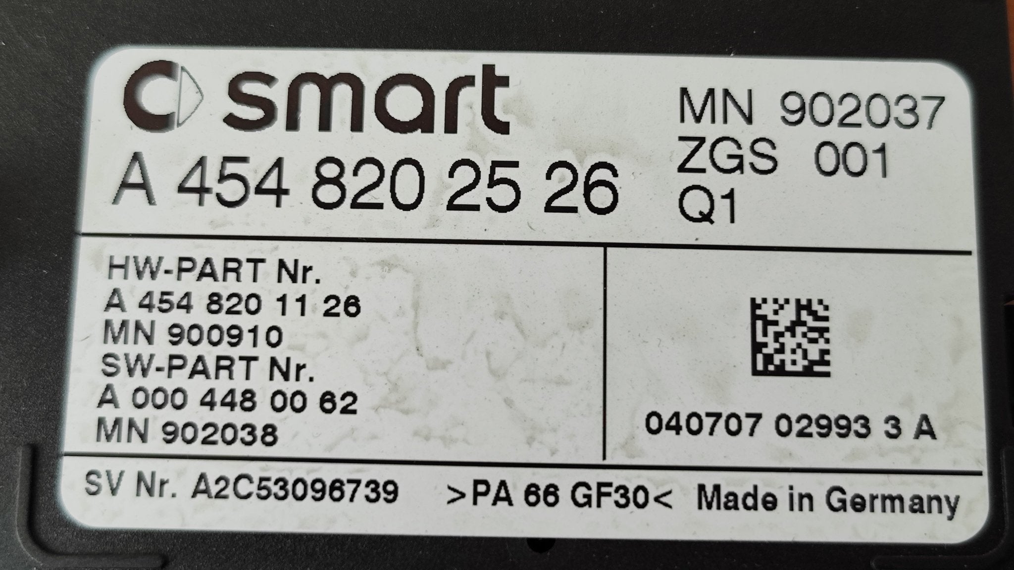 A4548202526 Centralina Immobilizer Smar ForFour W454 - Debiautomotive