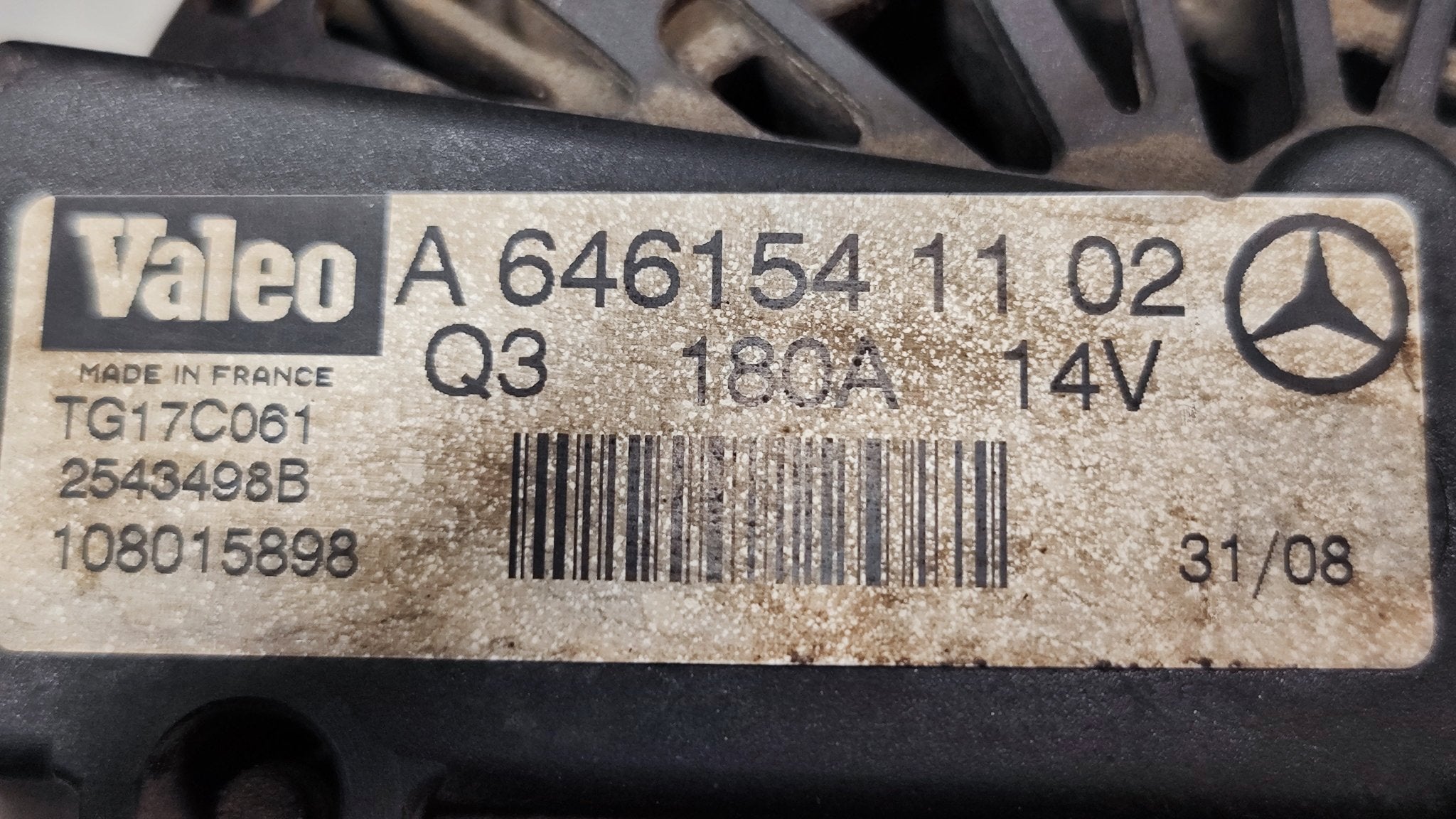 A6461541102 Alternatore Mercedes - Benz Vito Viano Sprinter - Debiautomotive