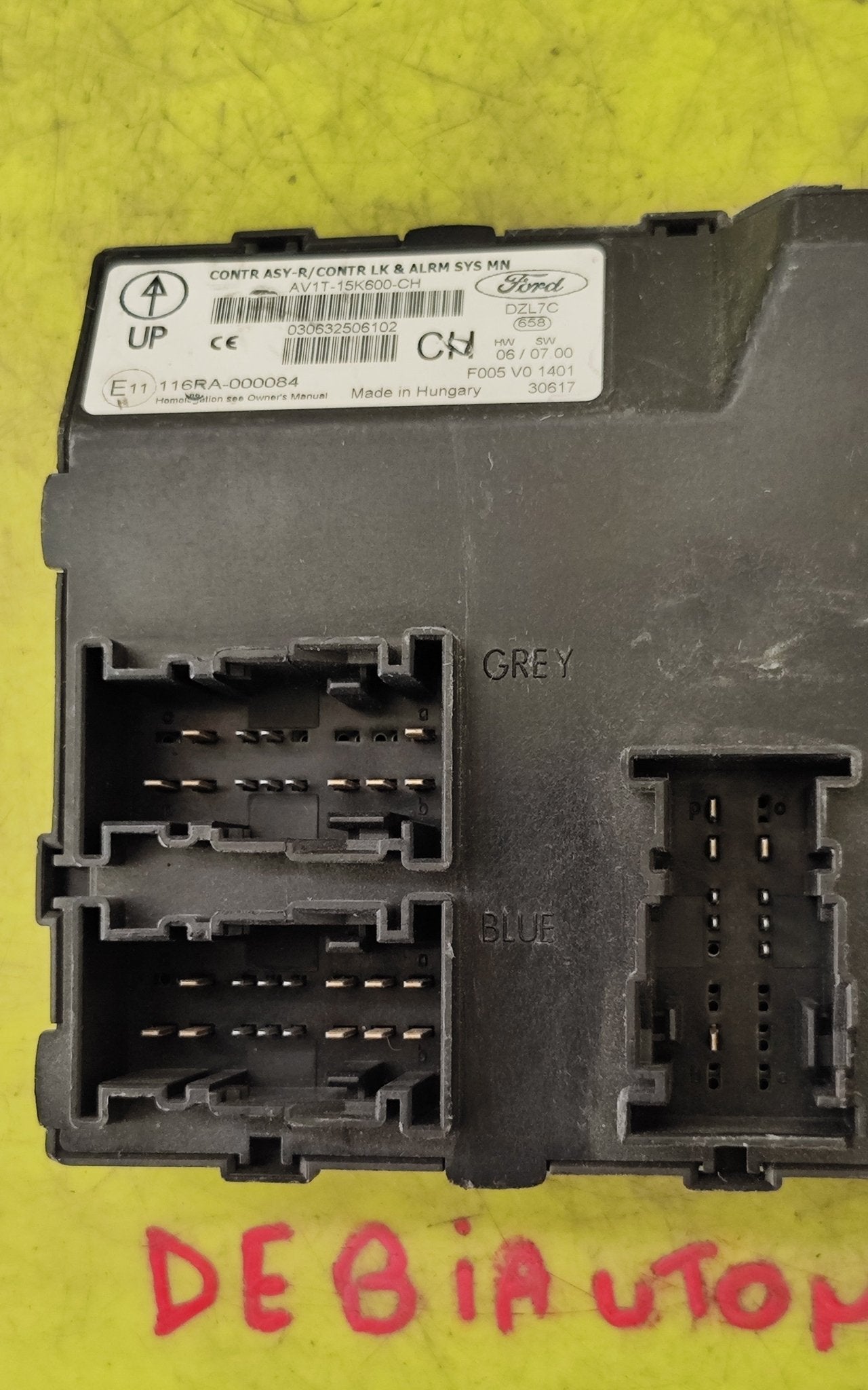 AV1T - 15K600 - CH Centraina Body computer Ford Fiesta VI°serie Restyling - Debiautomotive