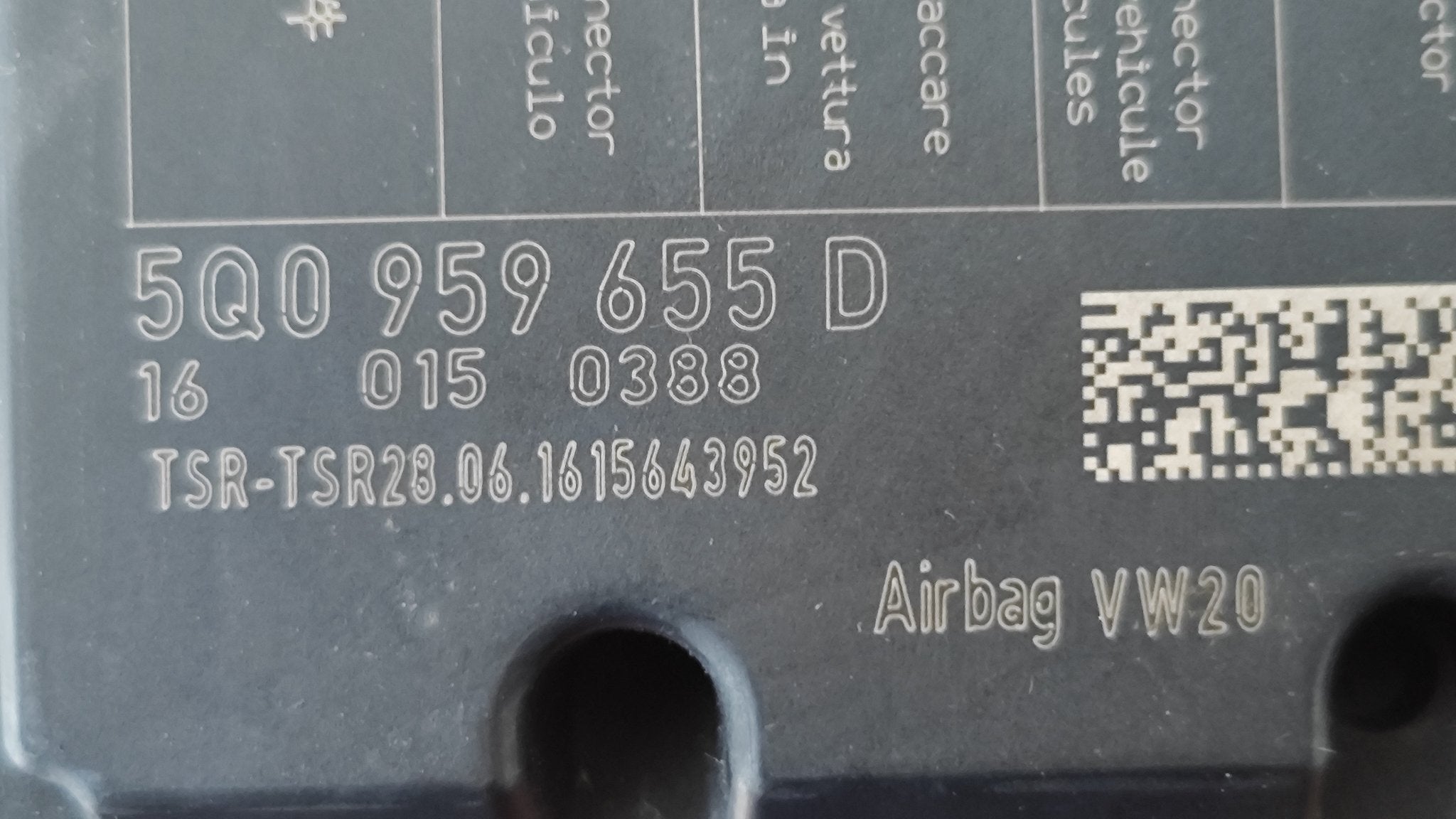 Centralina airbag VW Golf VII 5Q0959655D 5WK44884 - Debiautomotive
