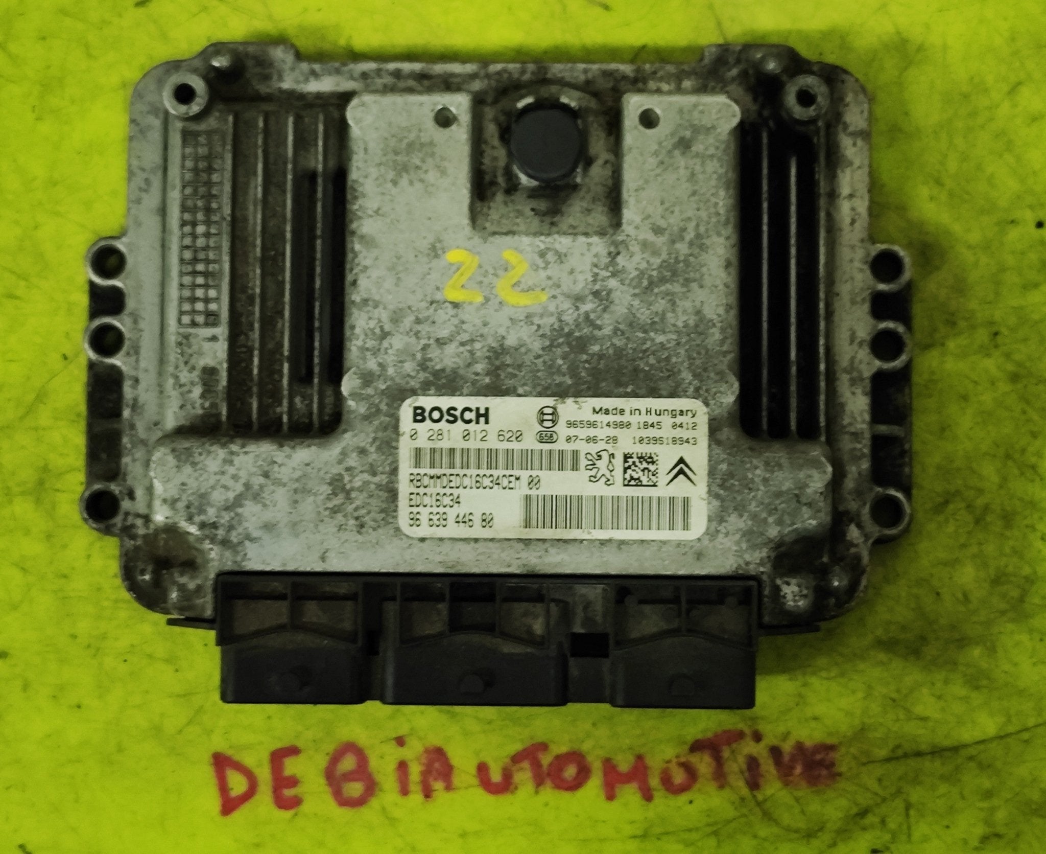 Centralina motore Citroen Berlino Peugeot Partner 1.6 HDI 0281012620 9663944680 EDC16C34 - Debiautomotive