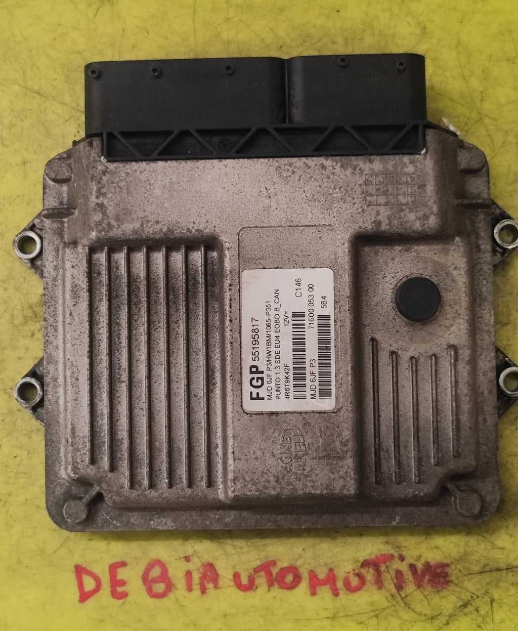 Centralina motore Fiat Punto 188 1.3MJT 55195817 MJD 6JF.P3 HW1BM - Debiautomotive