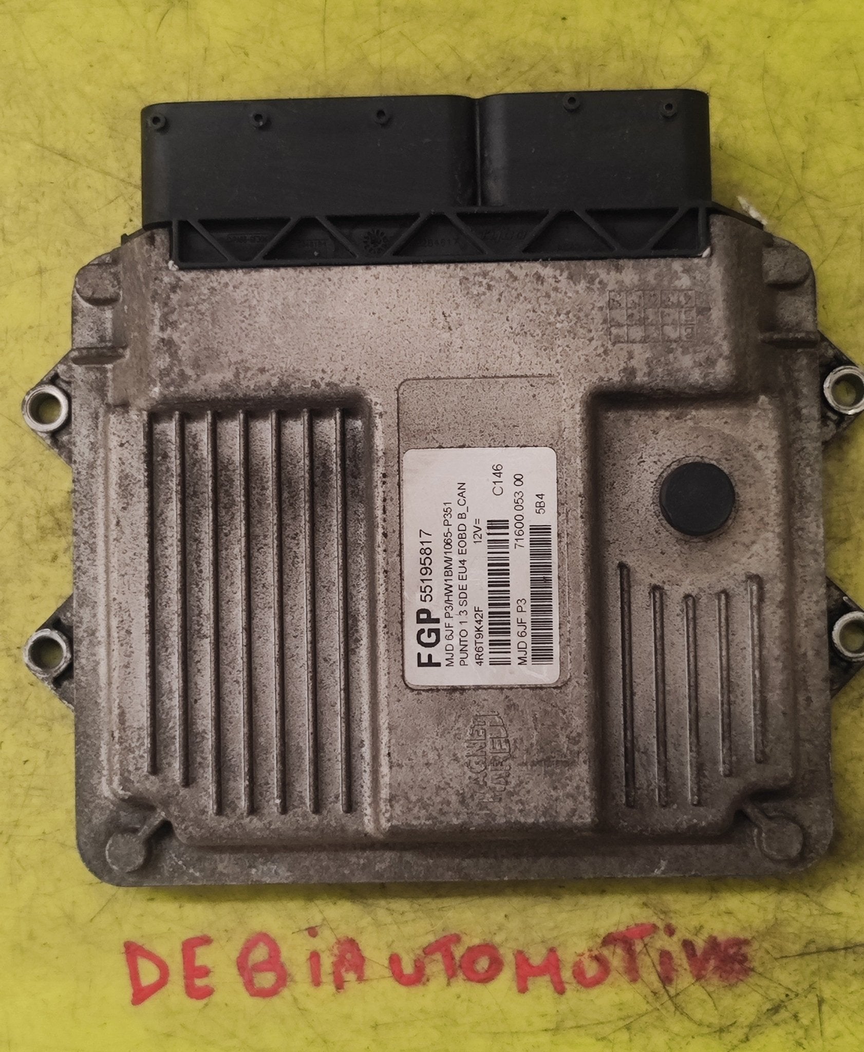 Centralina motore Fiat Punto 188 1.3MJT 55195817 MJD 6JF.P3 HW1BM - Debiautomotive