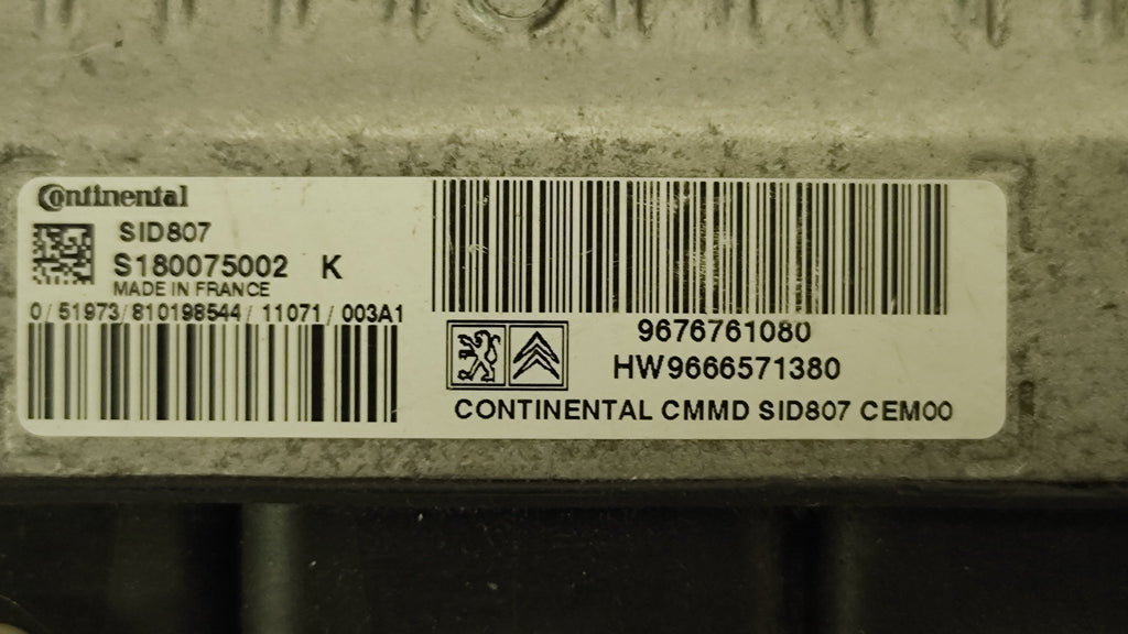 Centralina motore Peugeot Citroen 9676761080 S1800075002 SID807 - Debiautomotive