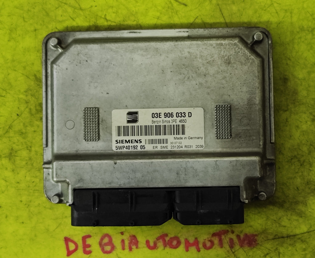 Centralina motore Seat Ibiza 1.2B 03E906033D 5WP40192 SIMOS 3PE - Debiautomotive