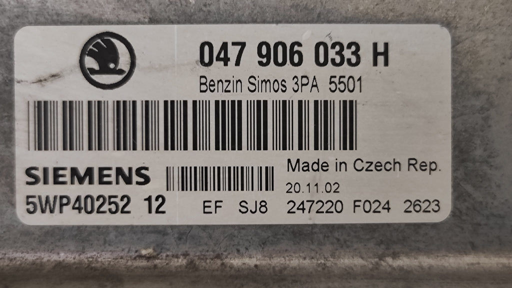 Centralina motore Skoda Fabia 047906033H 5WP40252 SIMOS 3PA - Debiautomotive