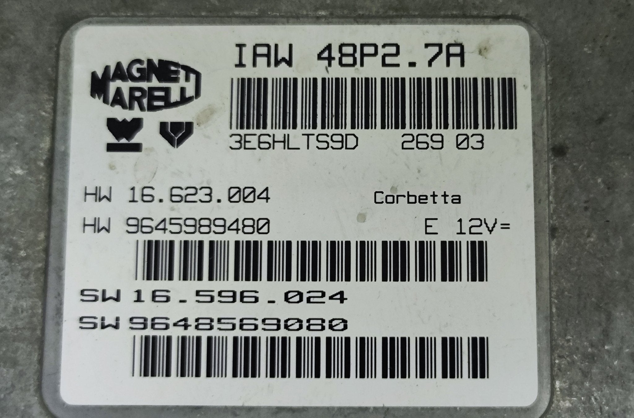 IAW48P2.7A 9648569080 Centralina motore Peugeot 206 1.1 1998>2012 - Debiautomotive