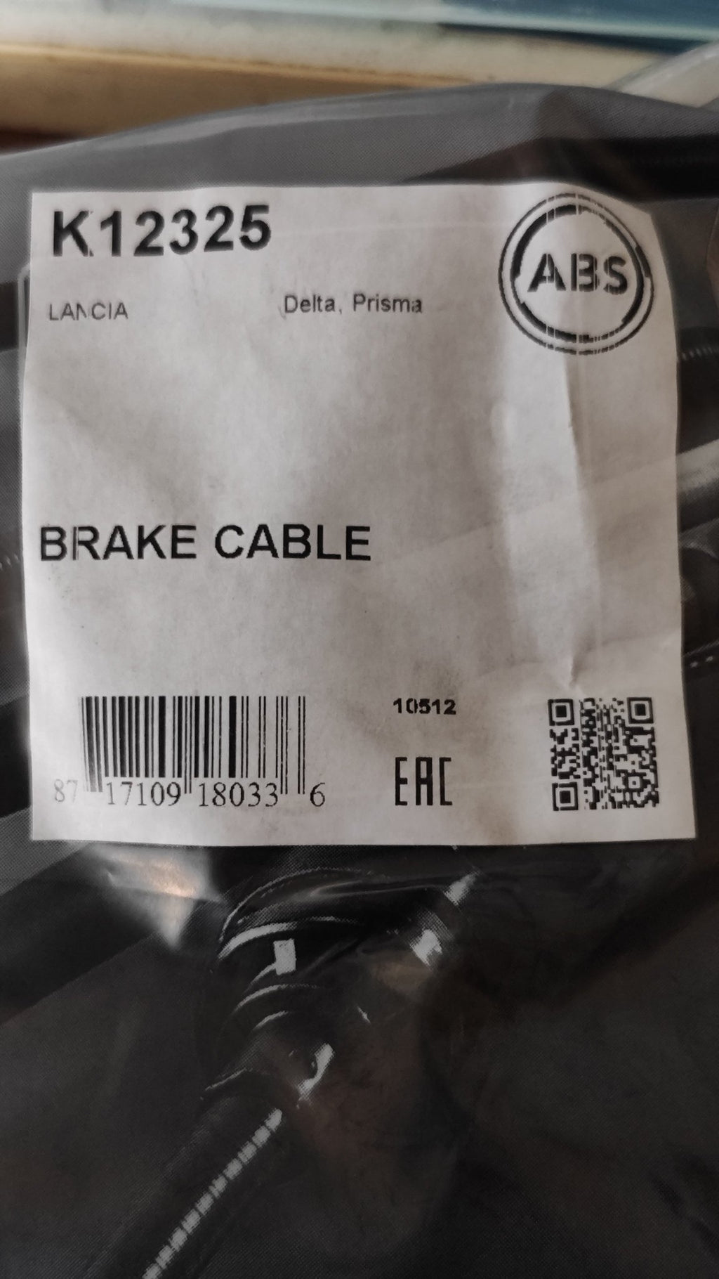 K12325 Cavo freno a mano Lancia Delta Evoluzione Integrale 86>94 - Debiautomotive