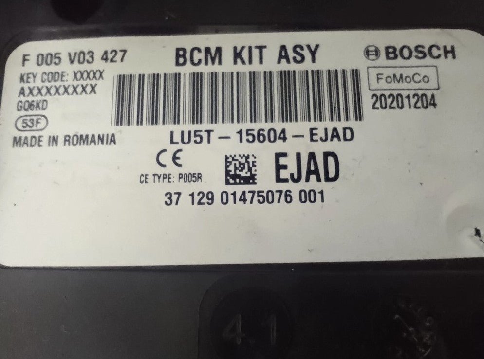 LU5T - 15604 - EJAD CENTRALINA BCM FORD Fiesta 7° Serie Benzina 1.1 - Debiautomotive