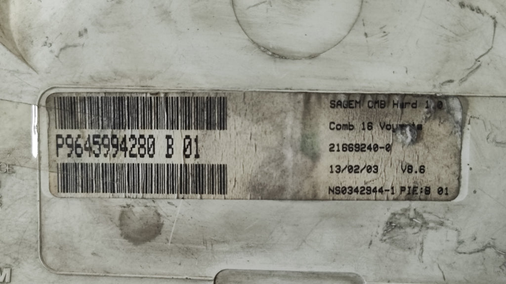 P9645994280 quadro strumenti Citroen C3 1°serie - Debiautomotive