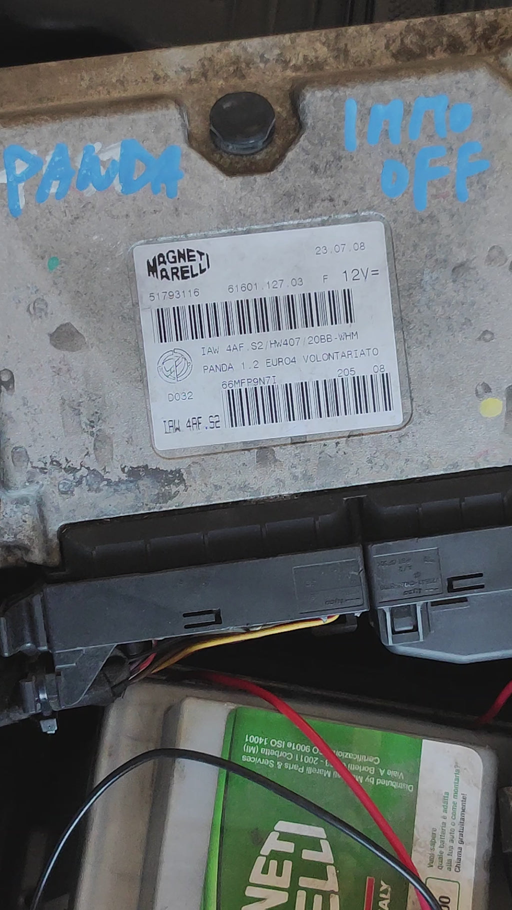 Centralina motore IMMO OFF Fiat Panda 169 51793116 IAW4AF.S2 HW407