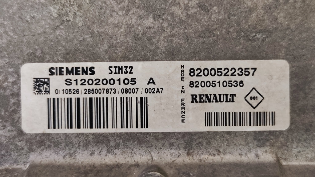 S120200105A 8200522357 Centralina motore SIM32 Renault Clio III 1.2B - Debiautomotive
